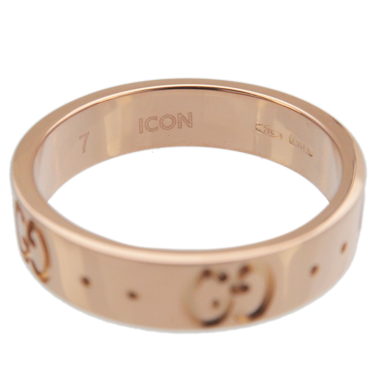 GUCCI-ICON-Ring-K18PG-750PG-Rose-Gold-#7-US4.0-4.5-HK8.5-EU47