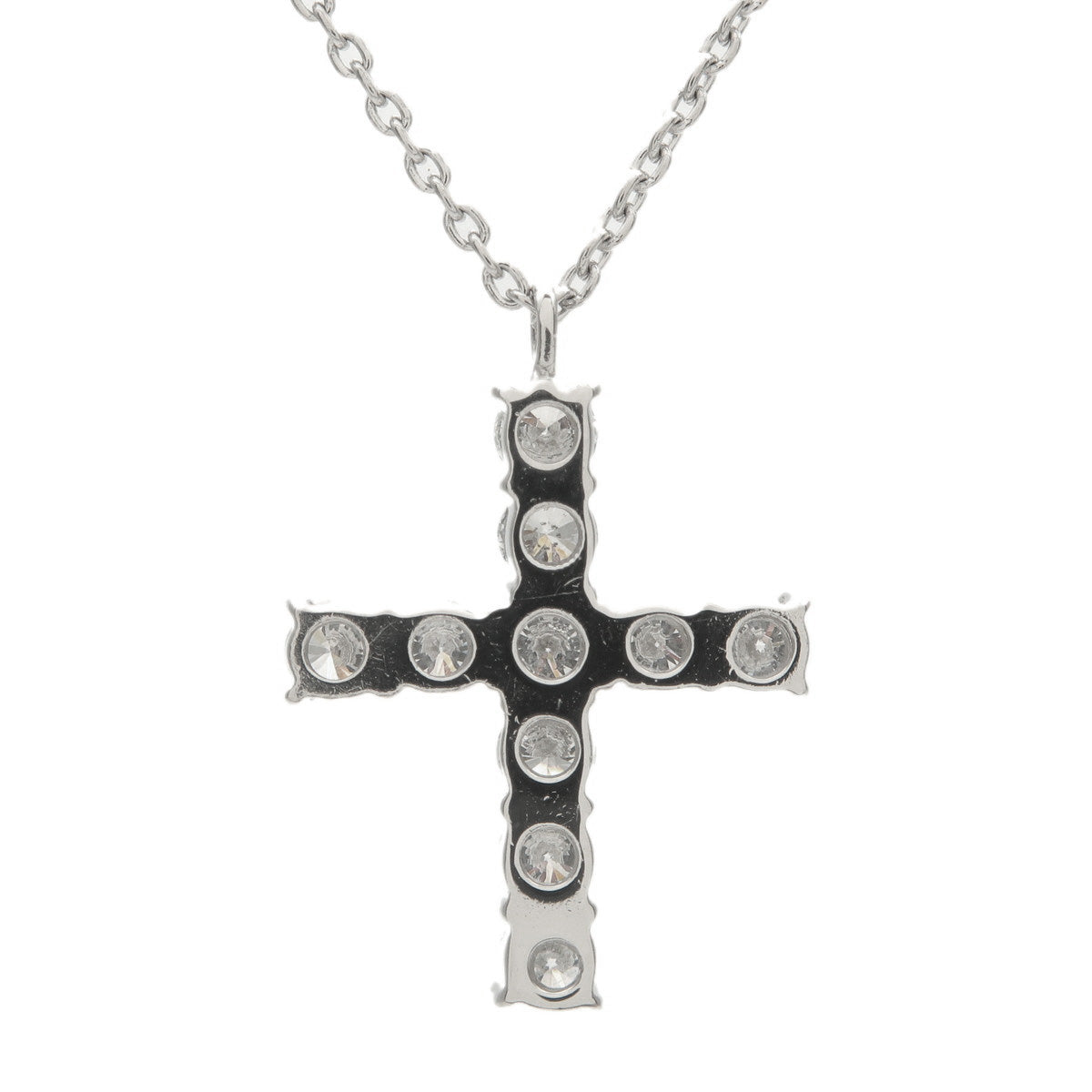 VENDOME AOYAMA Cross Diamond Necklace 0.50ct PT900 PT850 Platinum