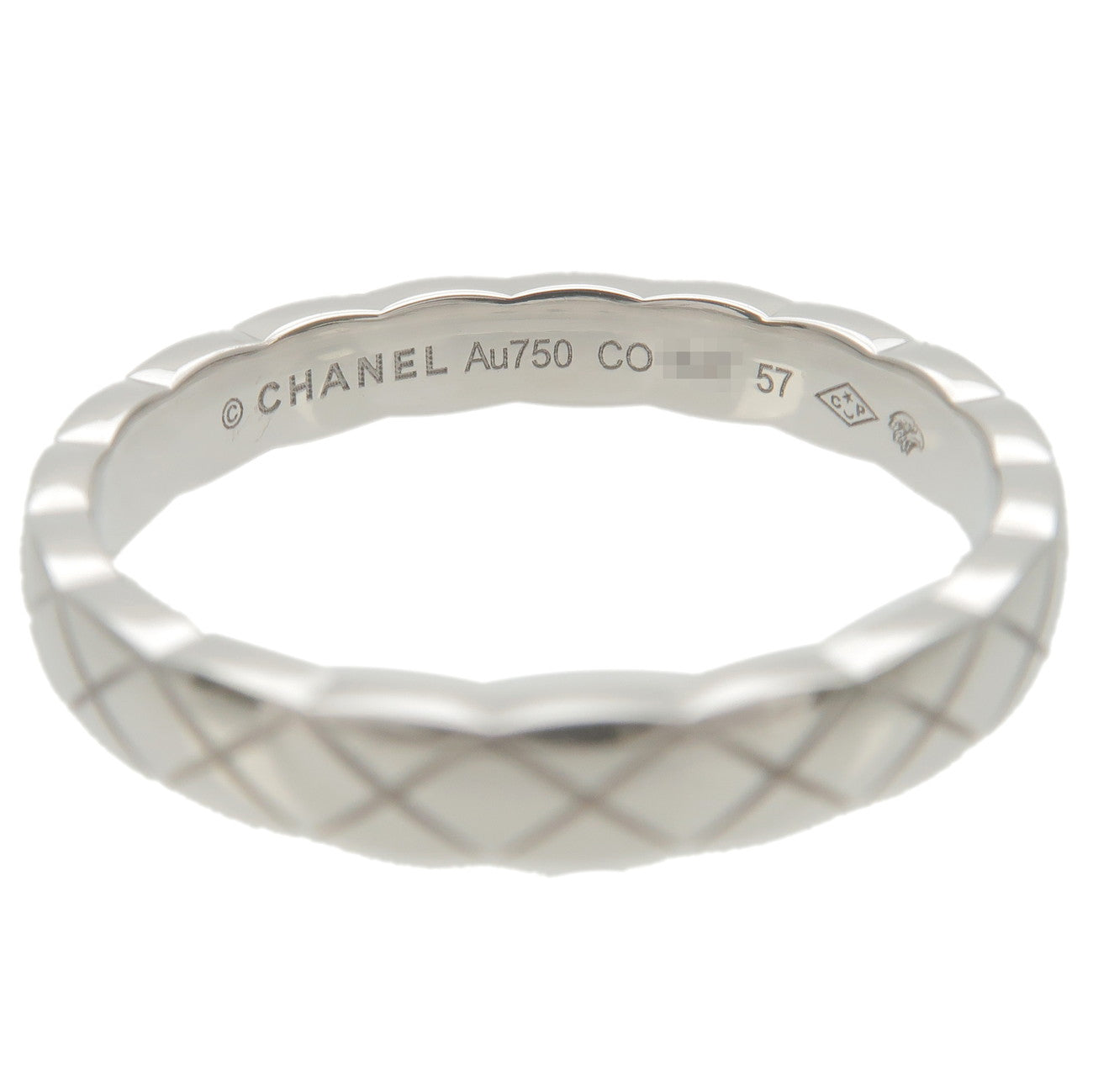 CHANEL Coco Crush Mini Ring K18WG 750WG White Gold #57 US8 EU57