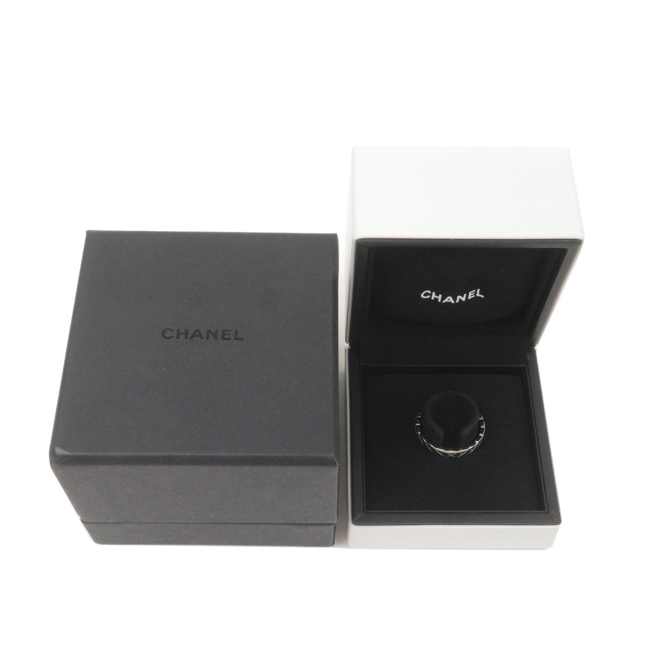 CHANEL Coco Crush Mini Ring K18WG 750WG White Gold #57 US8 EU57