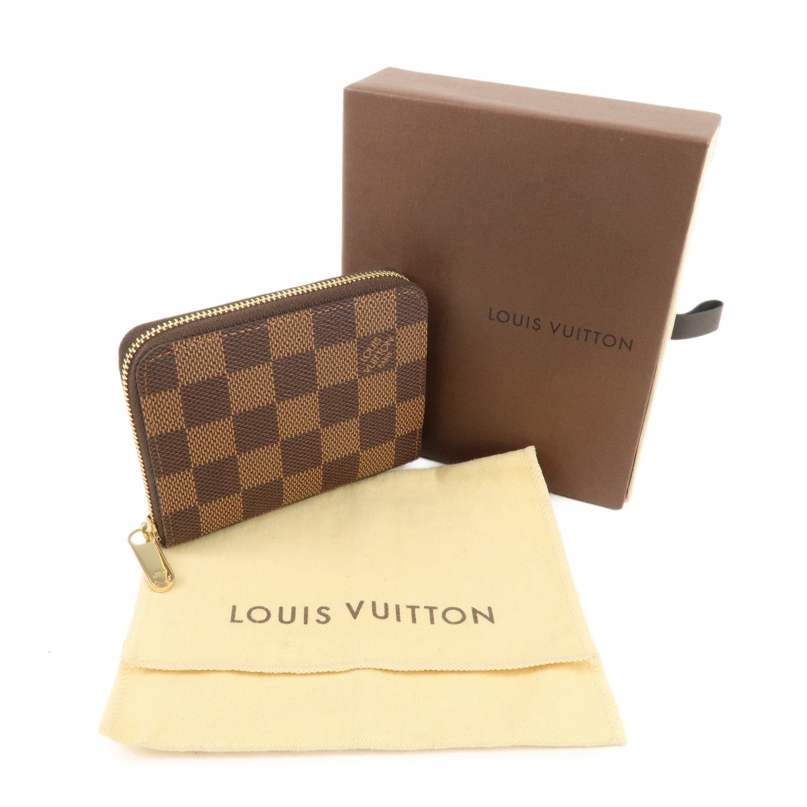 Louis Vuitton Damier Zippy Round Coin Purse Coin Case N63070