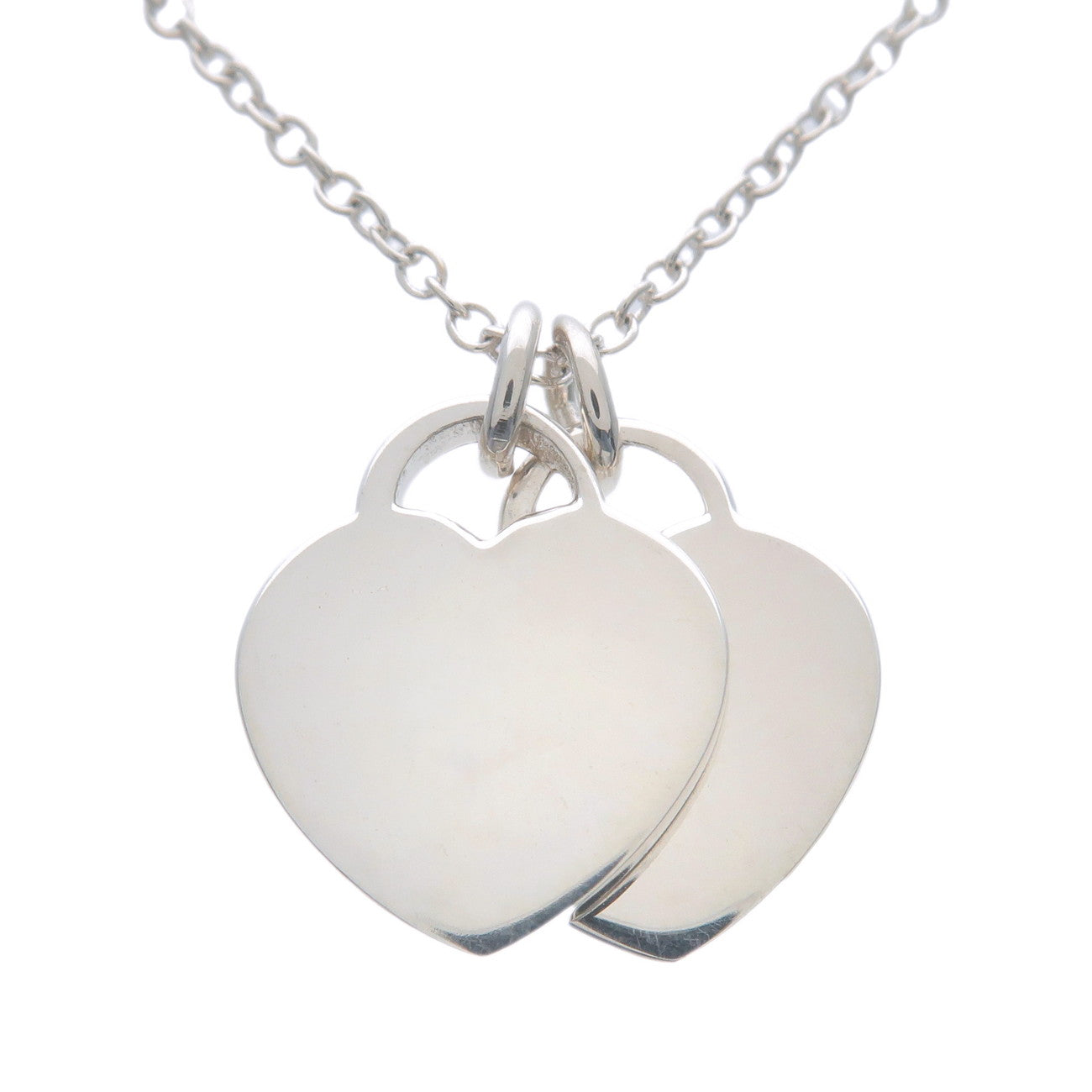 Tiffany&Co. Return to Tiffany Double Hearts Necklace SV925 Silver