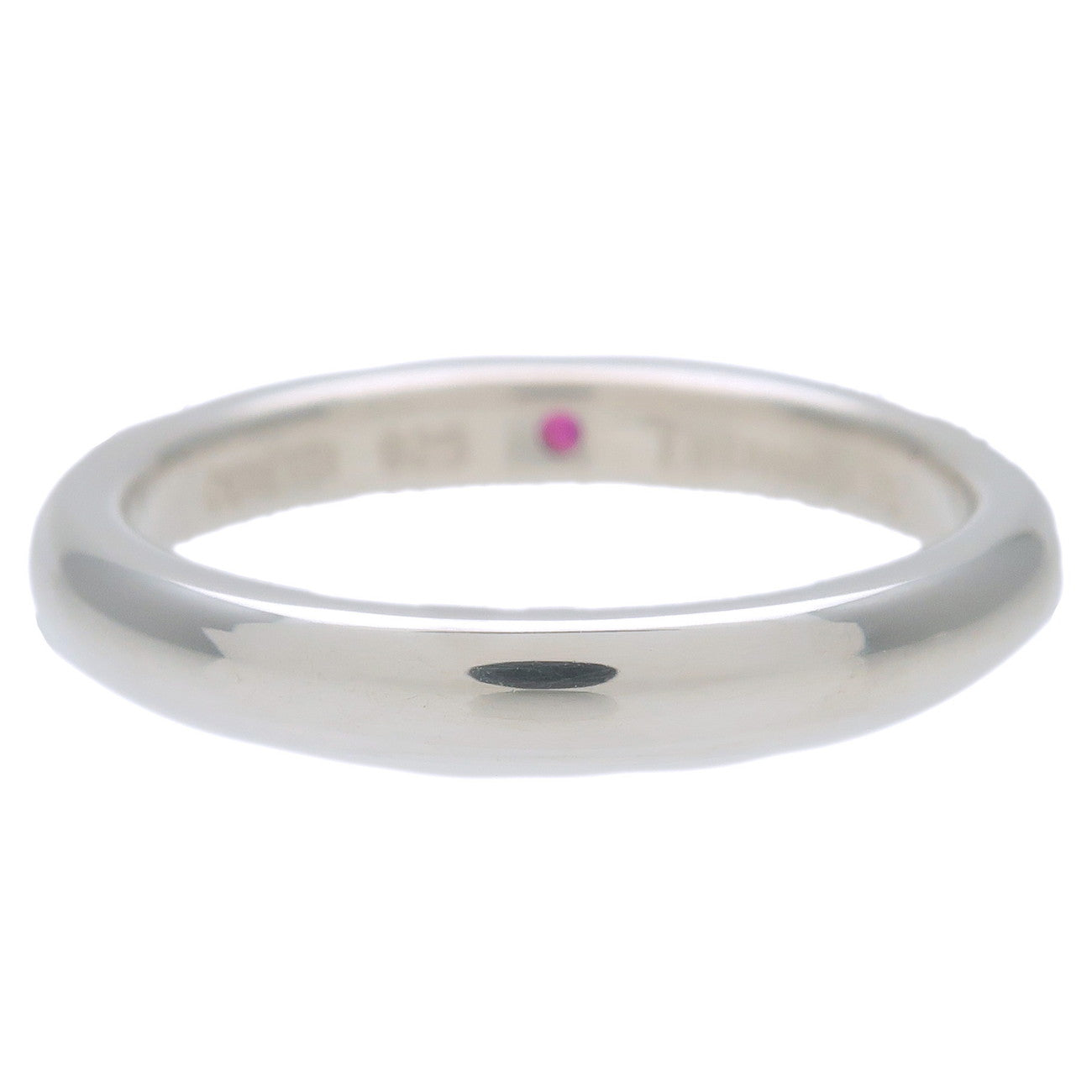 Tiffany&Co. Stacking Band Ring 1P Ruby SV925 Silver US5 EU49