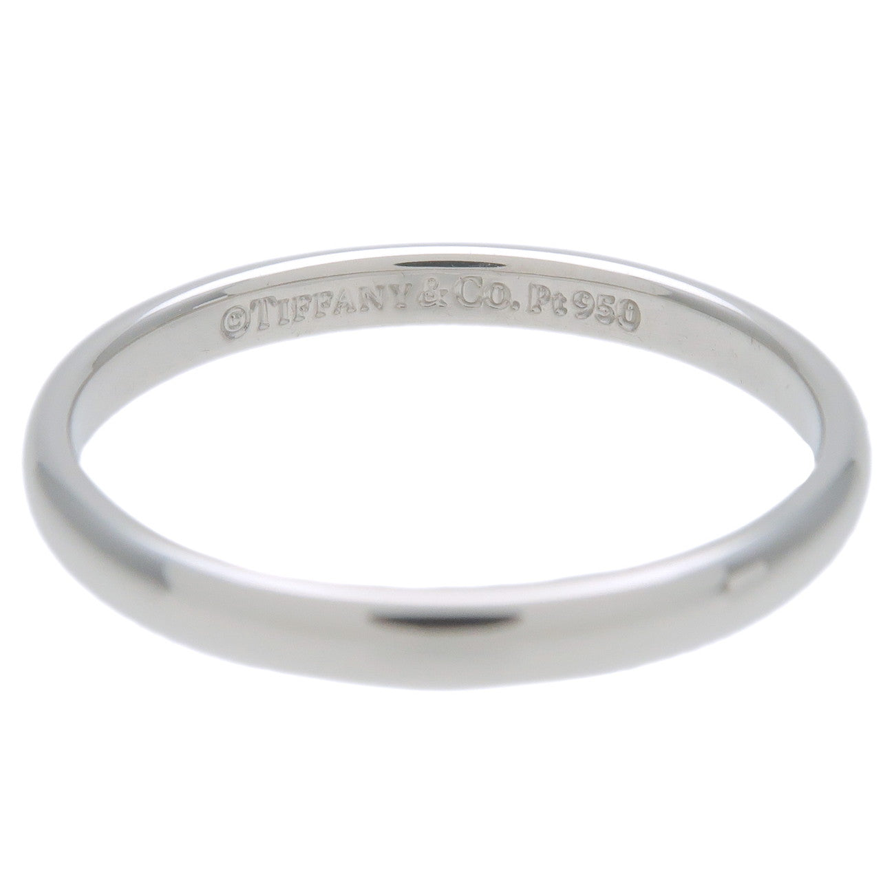 Tiffany&Co. Classic Band Ring PT950 Platinum US4.0-4.5 EU47.5 HK9