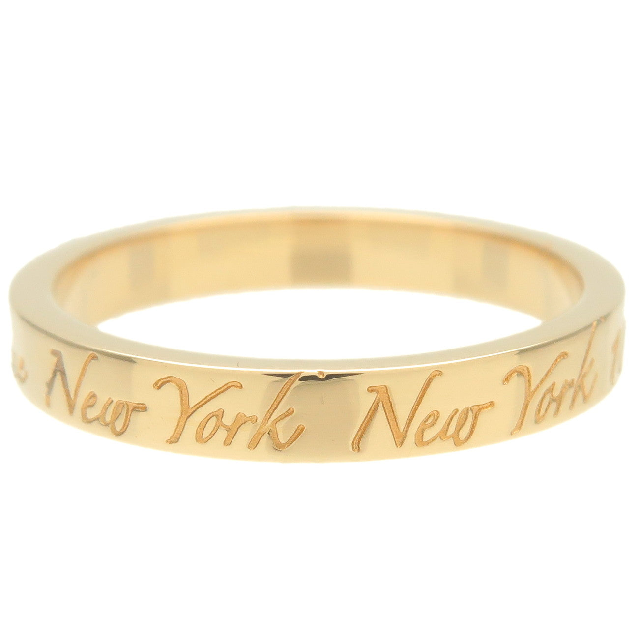 Tiffany&Co. Notes Narrow Ring K18YG Yellow Gold US5 EU49