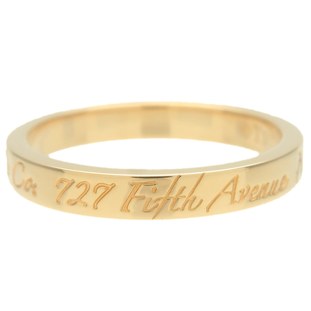 Tiffany&Co. Notes Narrow Ring K18YG Yellow Gold US5 EU49