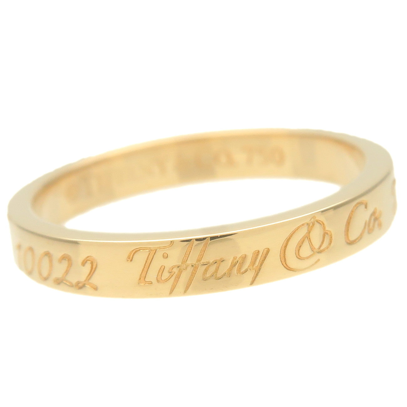 Tiffany&Co. Notes Narrow Ring K18YG Yellow Gold US5 EU49