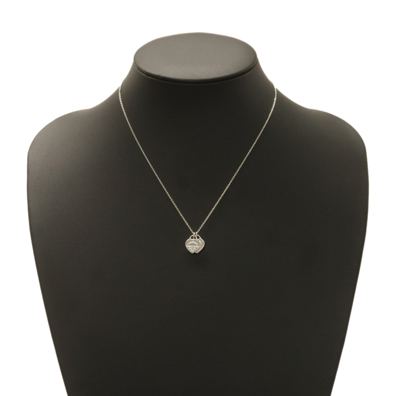 Tiffany&Co. Return to Tiffany Mini Double HeartTag Necklace Silver