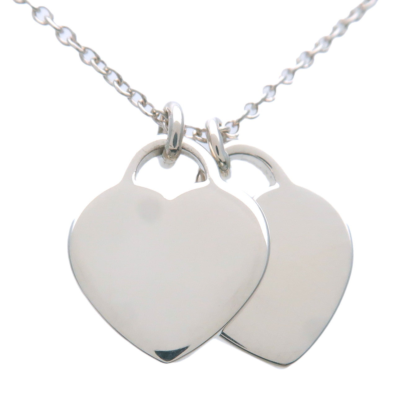 Tiffany&Co. Return to Tiffany Mini DoubleHeart Tag Necklace Silver