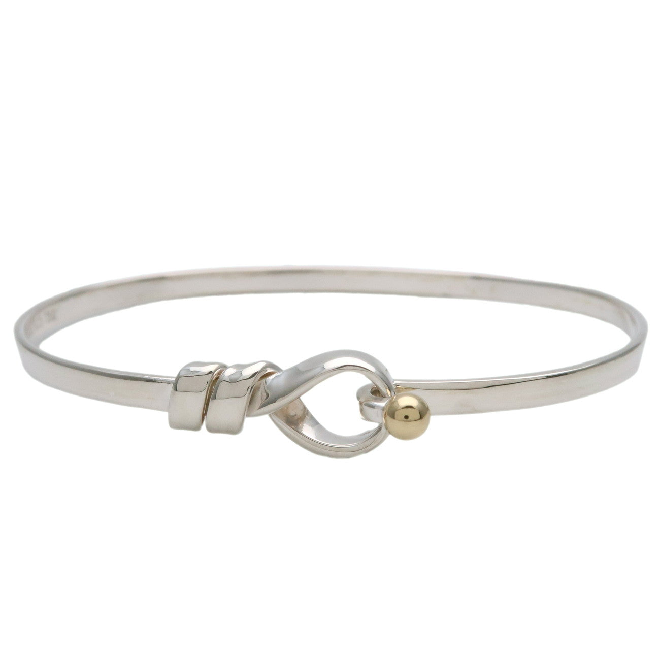 Tiffany&Co.-Hook-&-Eye-Bangle-SV925-K18YG-Silver-Yellow-Gold