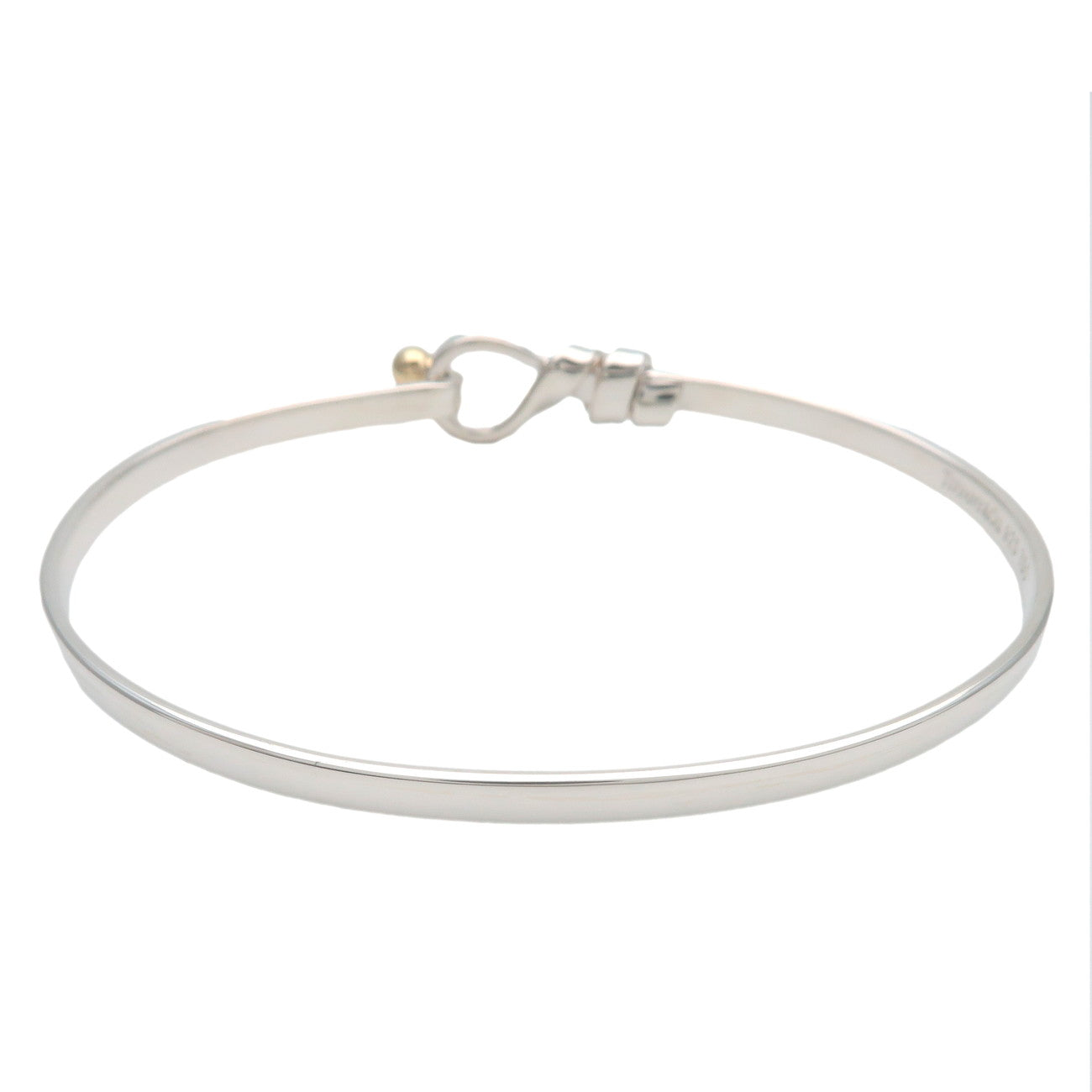 Tiffany&Co. Hook & Eye Bangle SV925 K18YG Silver Yellow Gold