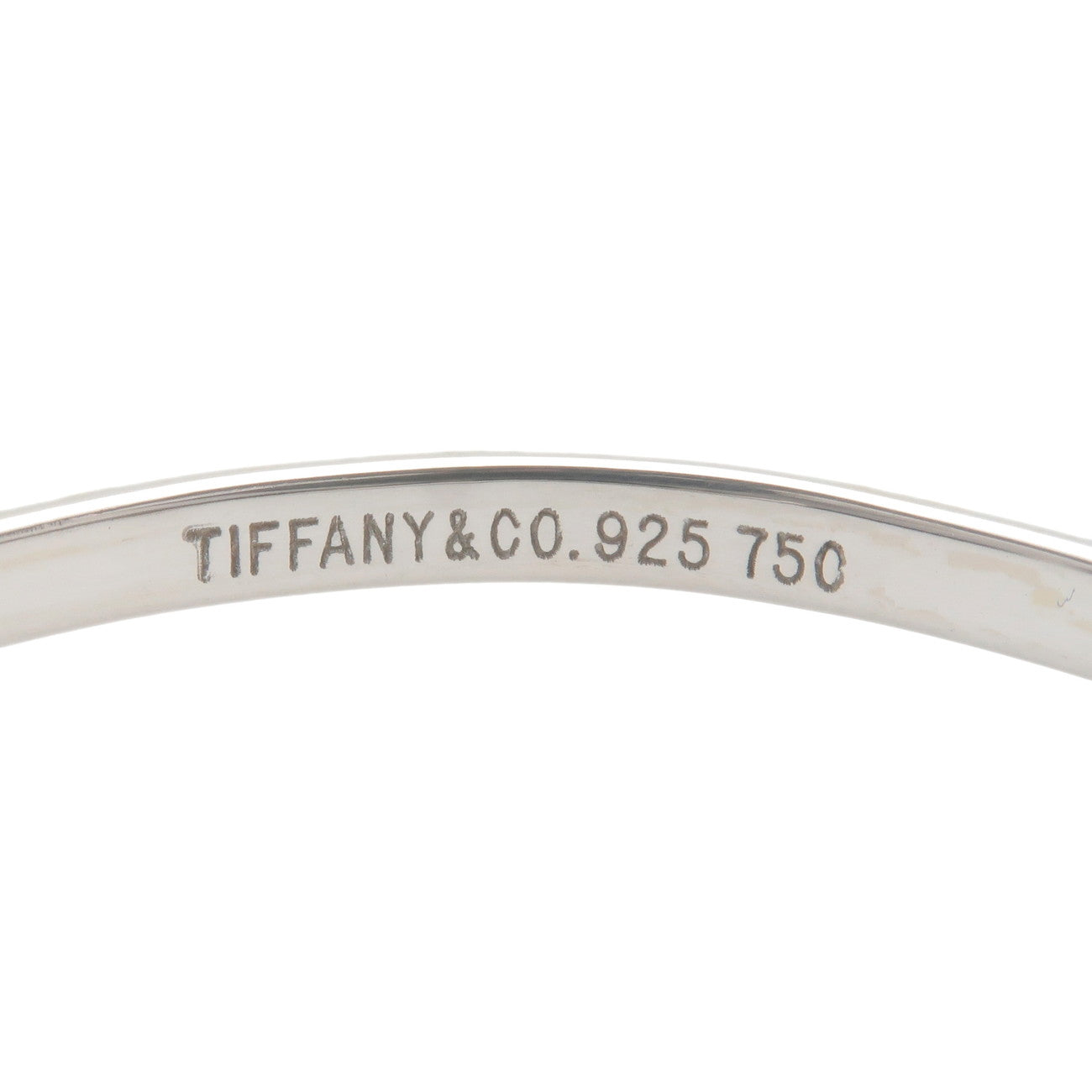 Tiffany&Co. Hook & Eye Bangle SV925 K18YG Silver Yellow Gold