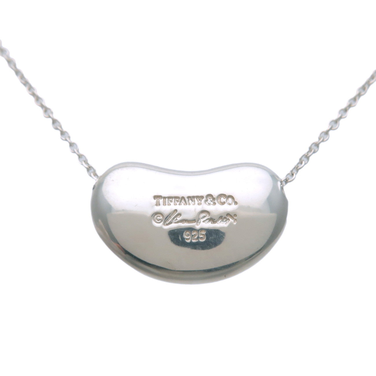 Tiffany&Co. Bean Necklace Medium Size Charm SV925 Silver