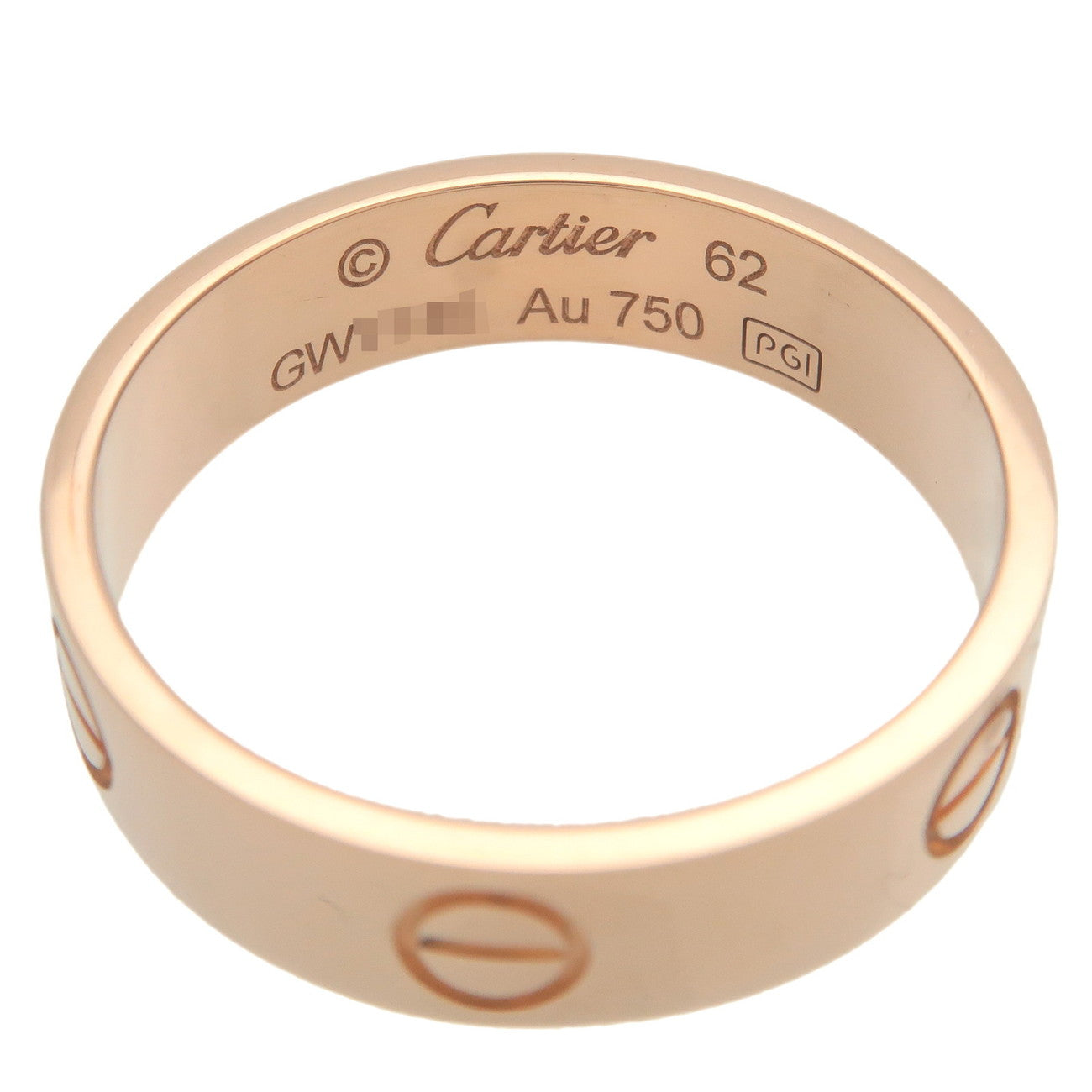Cartier Love Ring Multi Color Stone #62 K18PG 750PG Rose Gold
