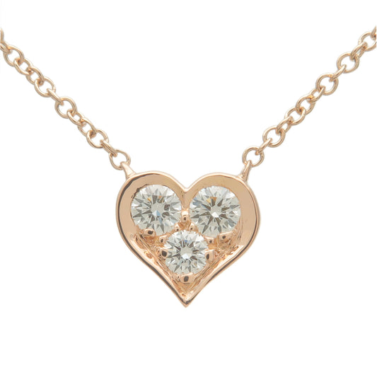 Tiffany&Co.-Sentimental-Heart-3P-Diamond-Necklace-K18-Rose-Gold