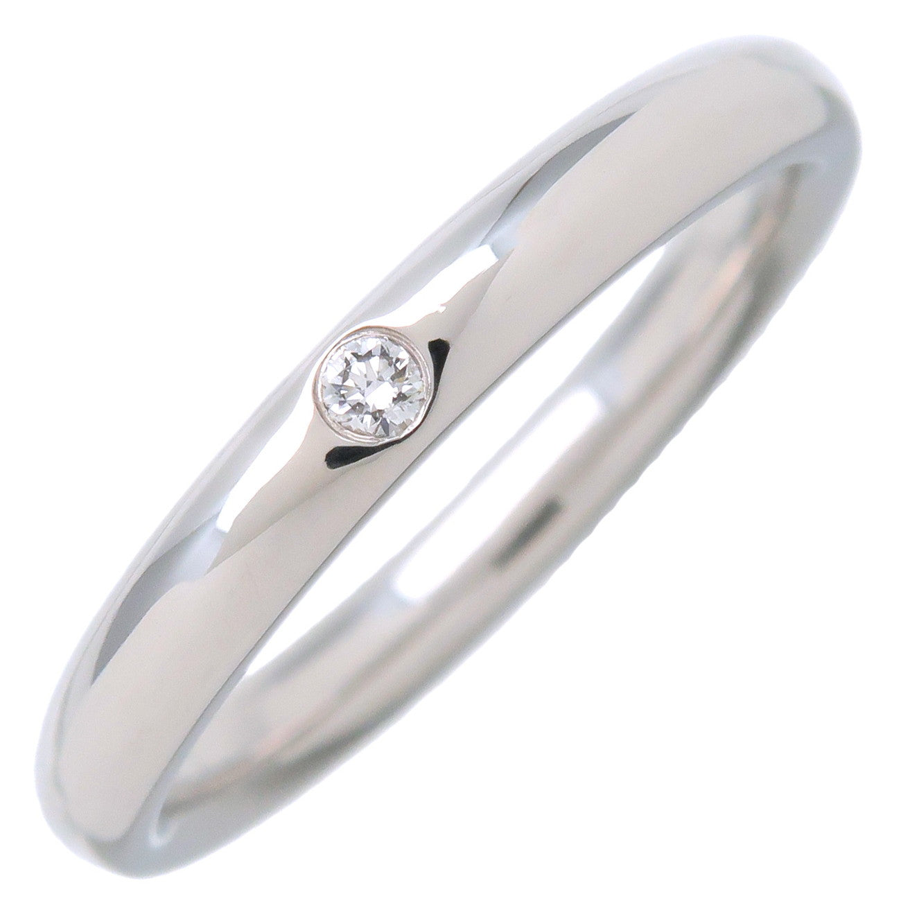 Tiffany&Co.-Stacking-Band-Ring-1P-Diamond-PT950-Platinum-US6.5