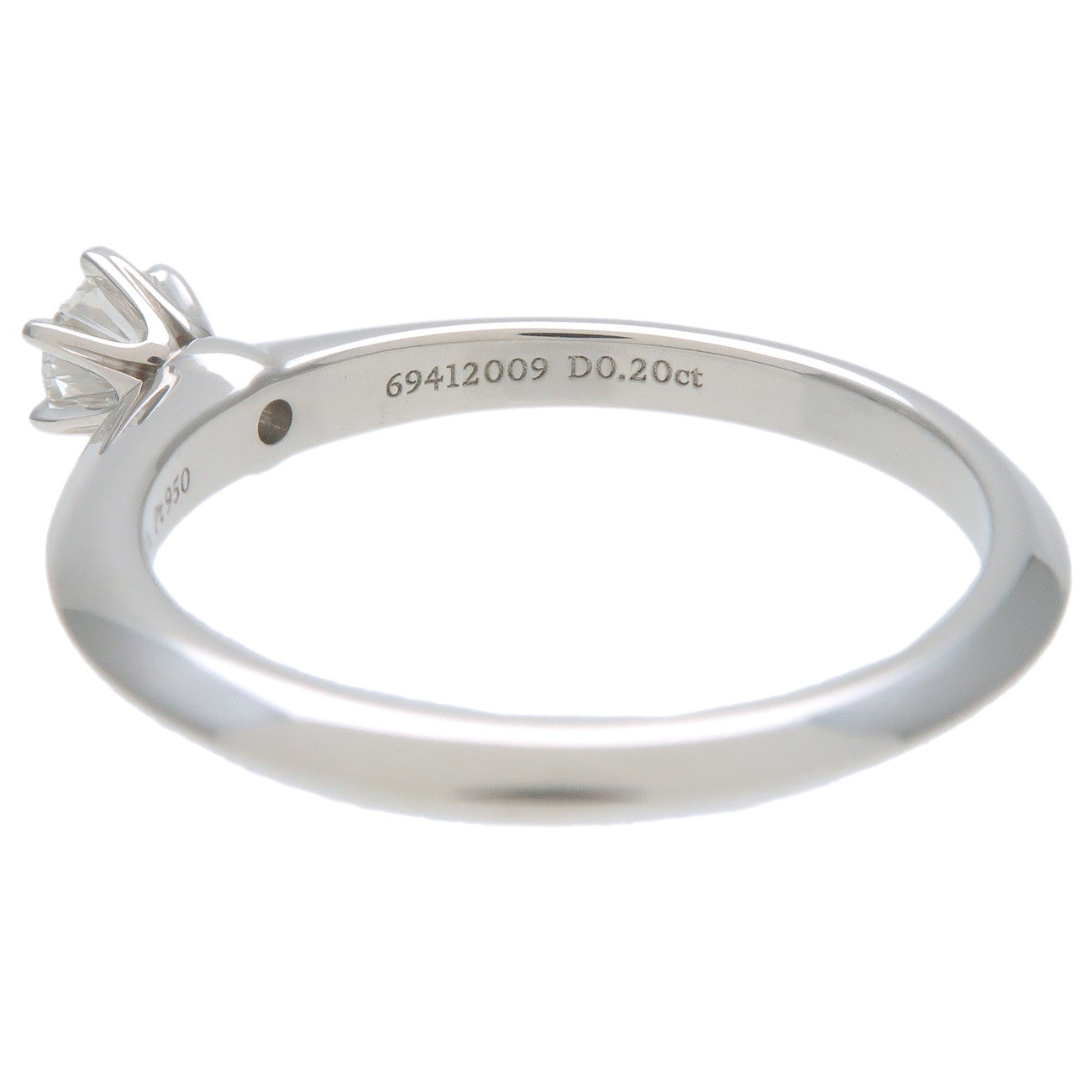 Tiffany&Co. Solitaire 1P Diamond Ring 0.20ct PT950 Platinum US6