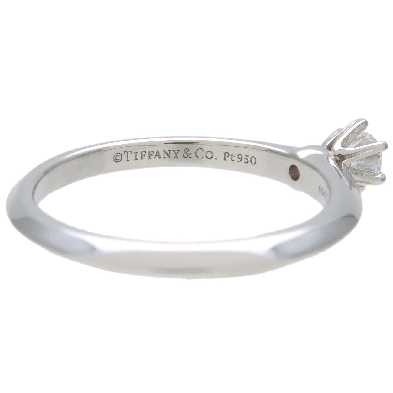 Tiffany&Co. Solitaire 1P Diamond Ring 0.20ct PT950 Platinum US6