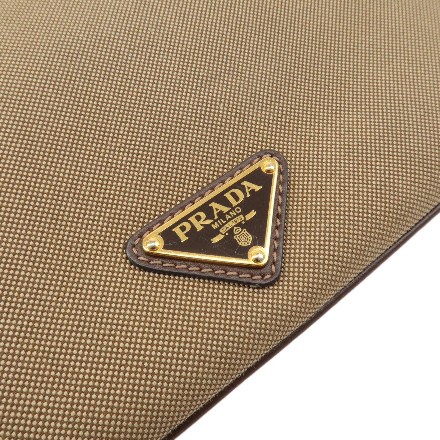 PRADA Logo Jaquard Leather Crossbody Bag Shoulder Bag 1BH046