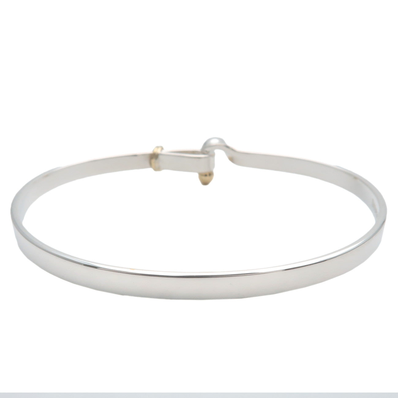 Tiffany&Co. Hook & Eye Bangle SV925 K18YG Silver Yellow Gold