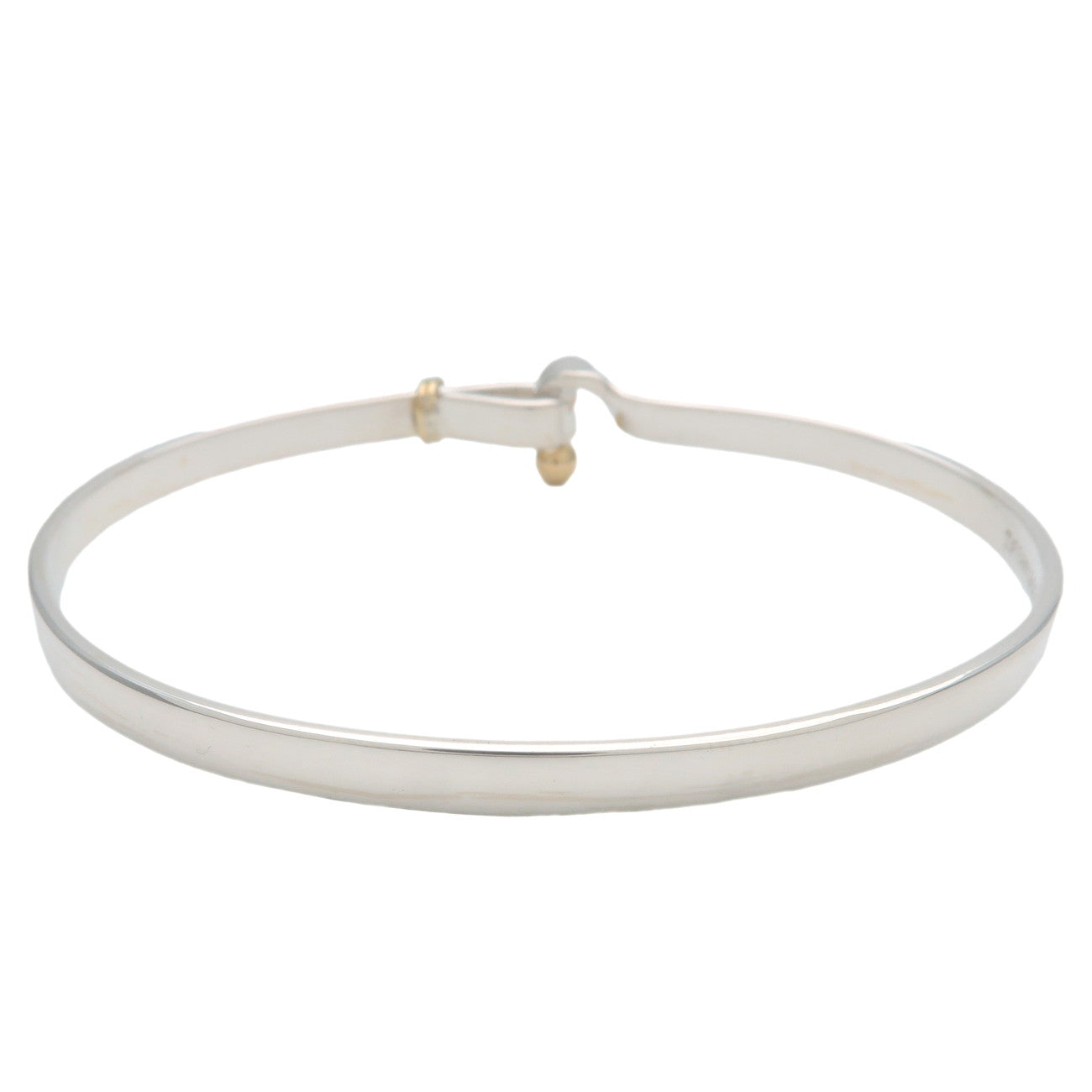 Tiffany&Co. Hook & Eye Bangle SV925 K18YG Silver Yellow Gold