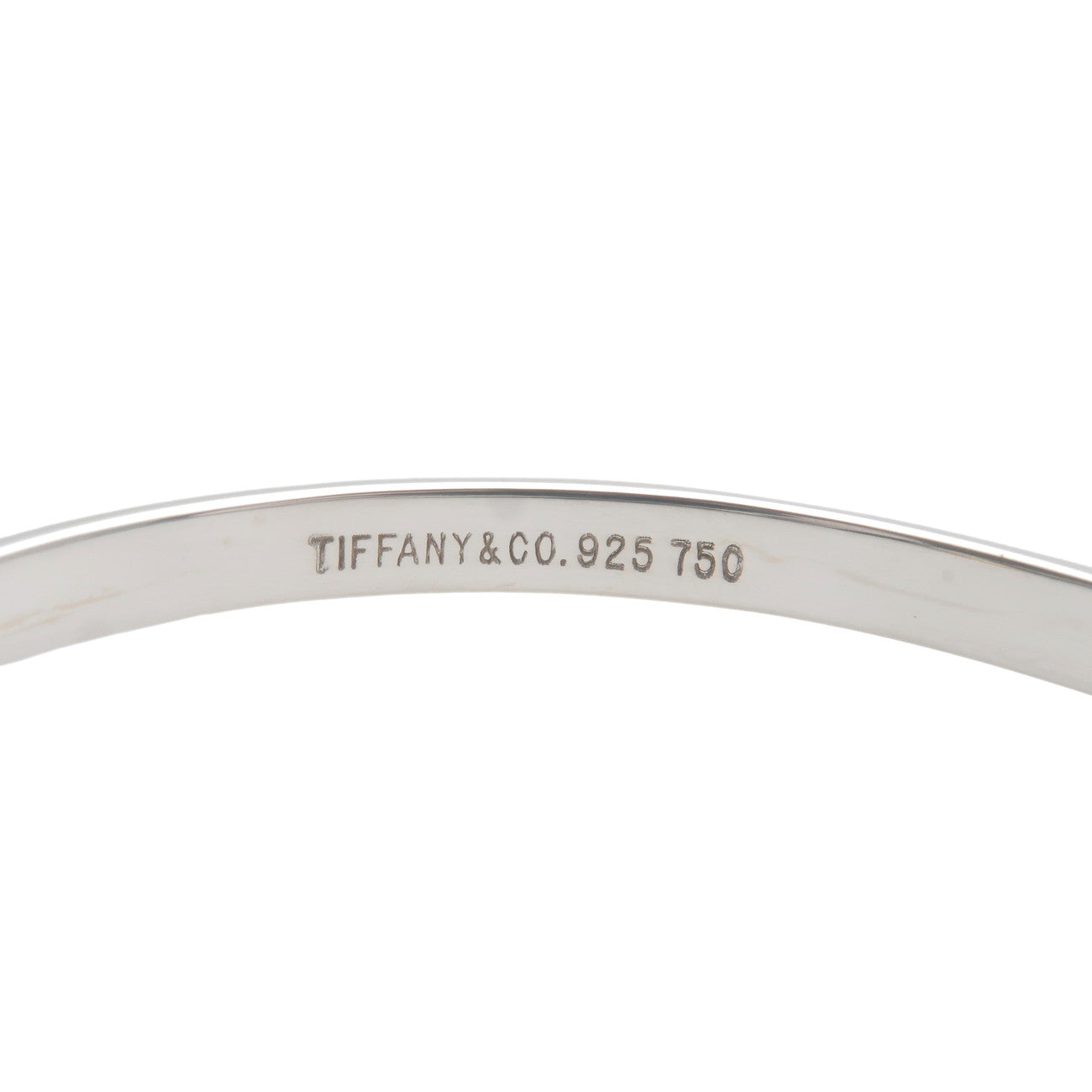 Tiffany&Co. Hook & Eye Bangle SV925 K18YG Silver Yellow Gold