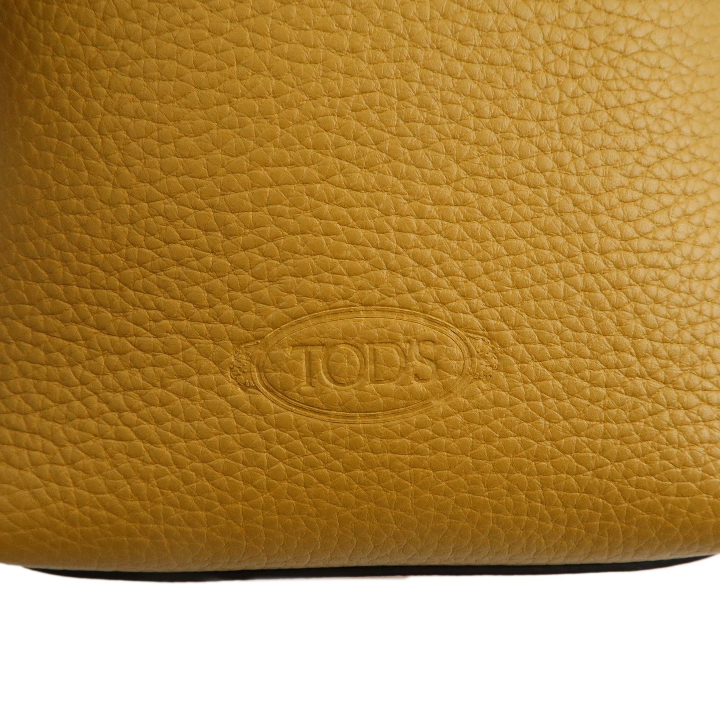 TOD'S Timeless 2 Way Leather Shoulder Bag Yellow Wine Red