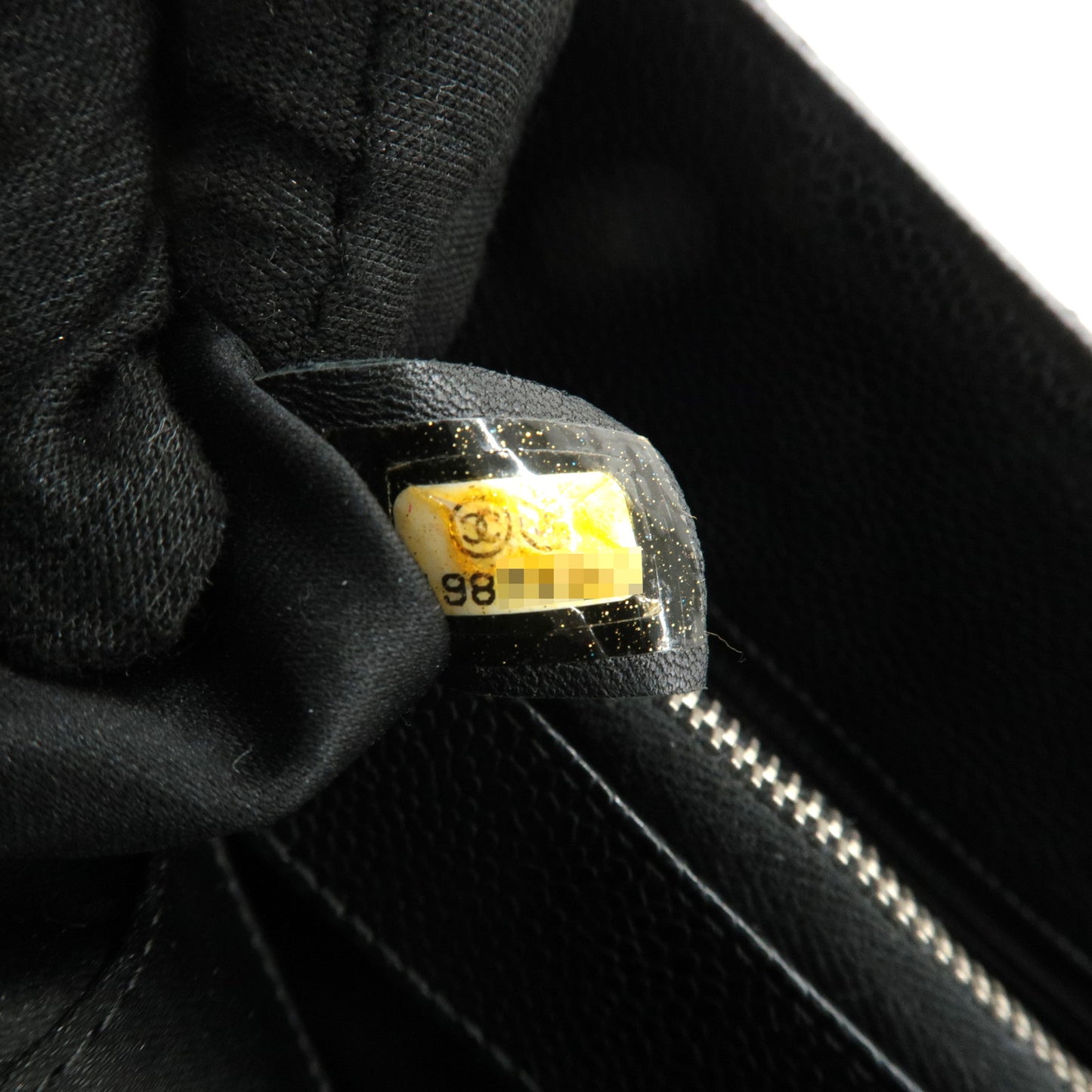 CHANEL Matelasse Caviar Skin GST Chain Tote Bag Black A50995