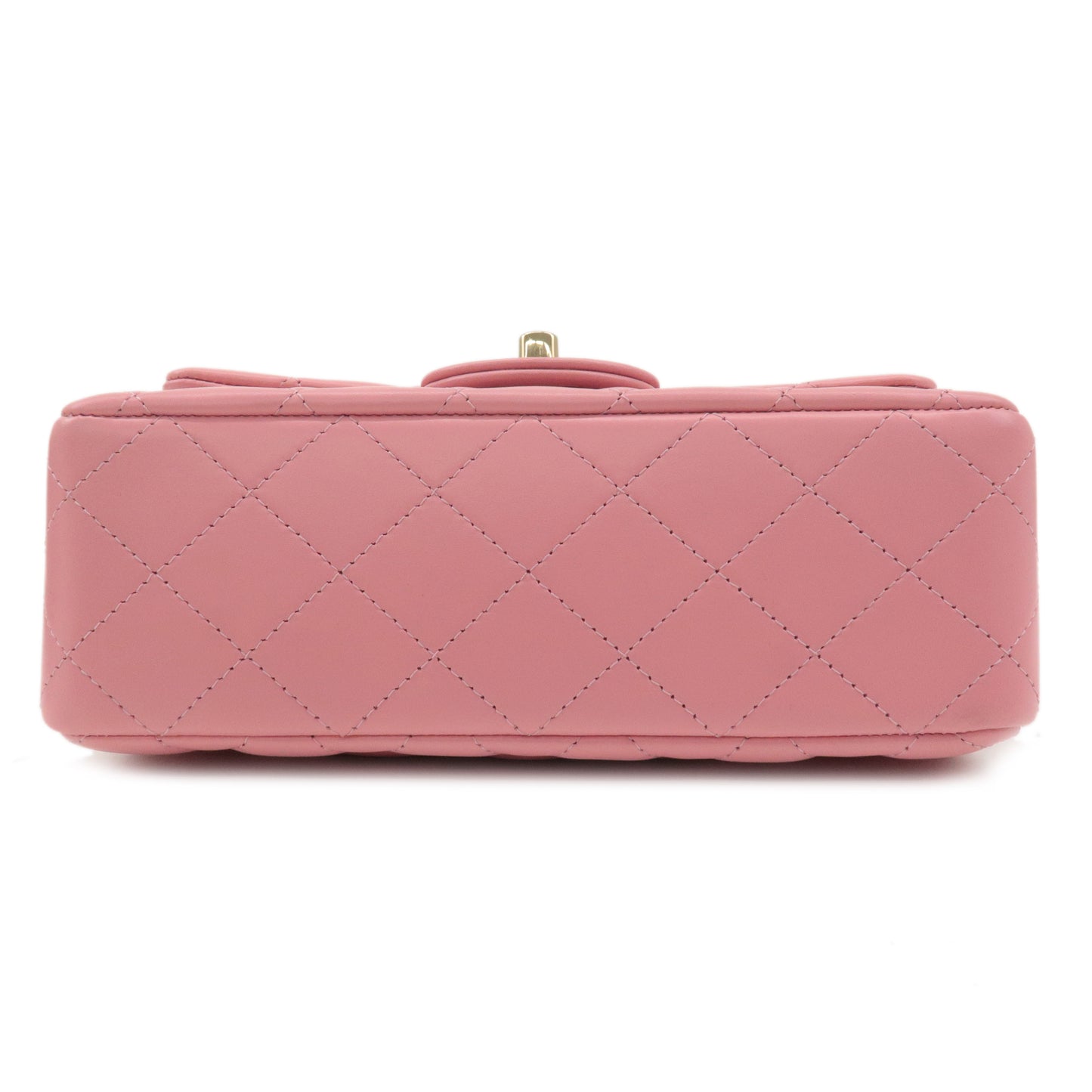 CHANEL Matelasse Lamb Skin Top Handle Mini Flap 2way Bag Pink
