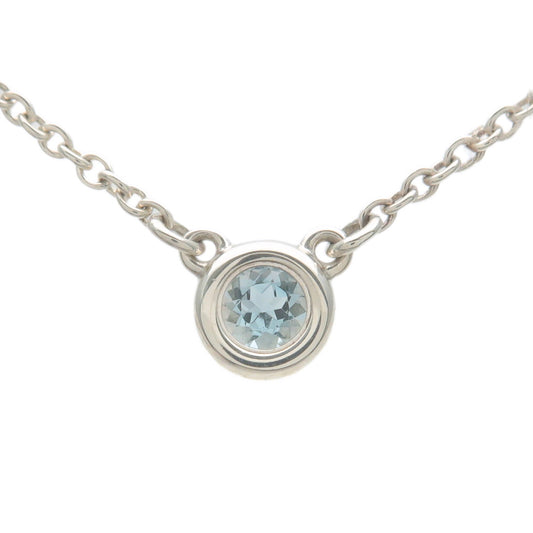 Tiffany&Co.-By-The-Yard-1P-Aquamarine-Necklace-0.13ct-SV925-Silver