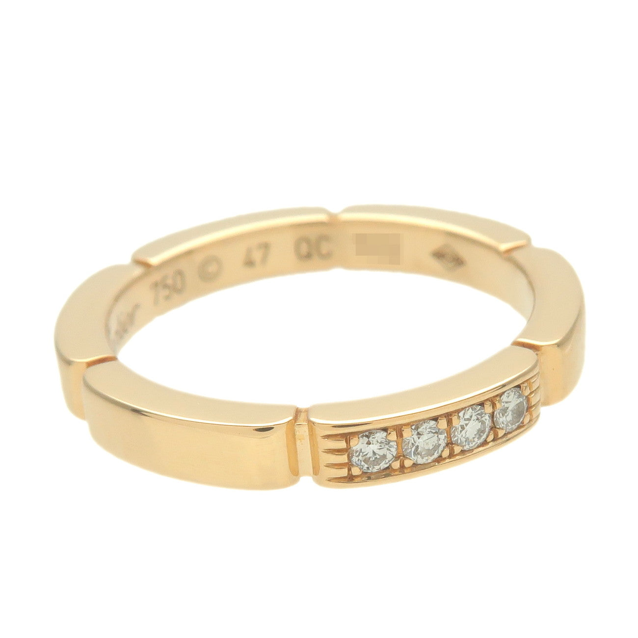 Cartier Maillon Panthere Ring 4P Diamond K18YG Yellow Gold #47