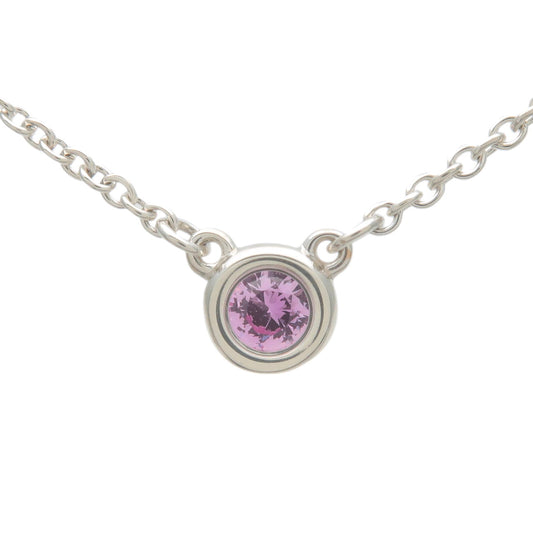 Tiffany&Co.-By-the-Yaerd-1P-Pink-Sapphire-Necklace-0.08ct-SV925