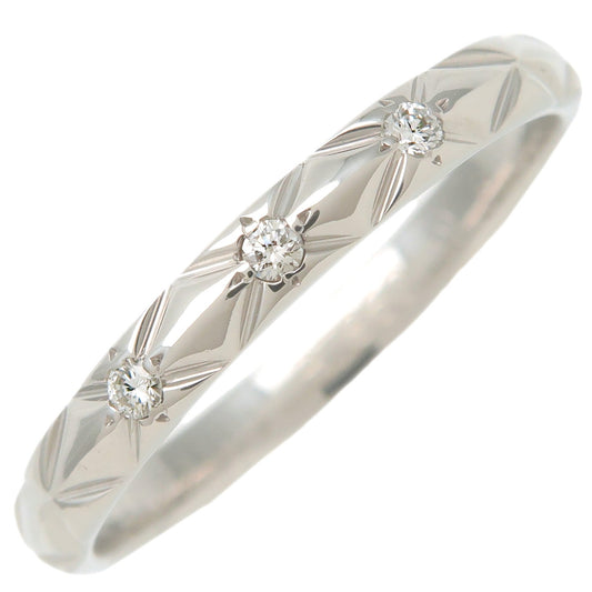 CHANEL-Matelasse-3P-Diamond-Ring-#53-PT950-Platinum-US4.5-EU52.5