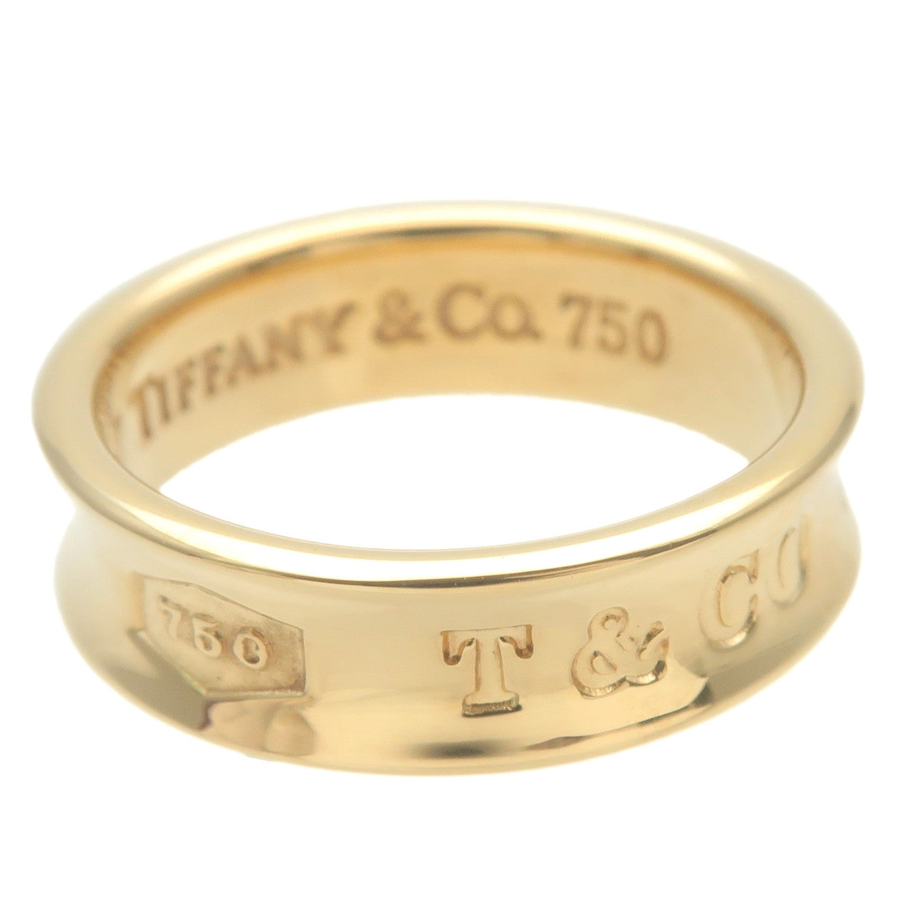 Tiffany&Co. 1837 Narrow Ring K18YG 750 Yellow Gold US7-7.5