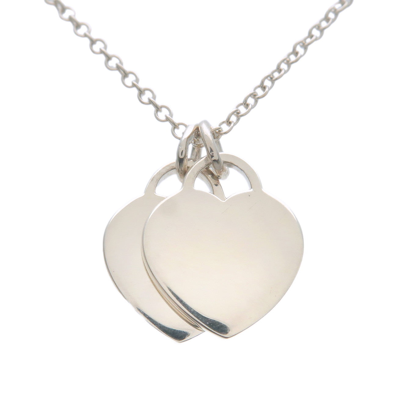 Tiffany&Co. Return to Tiffany Mini Double Heart Tag Necklace