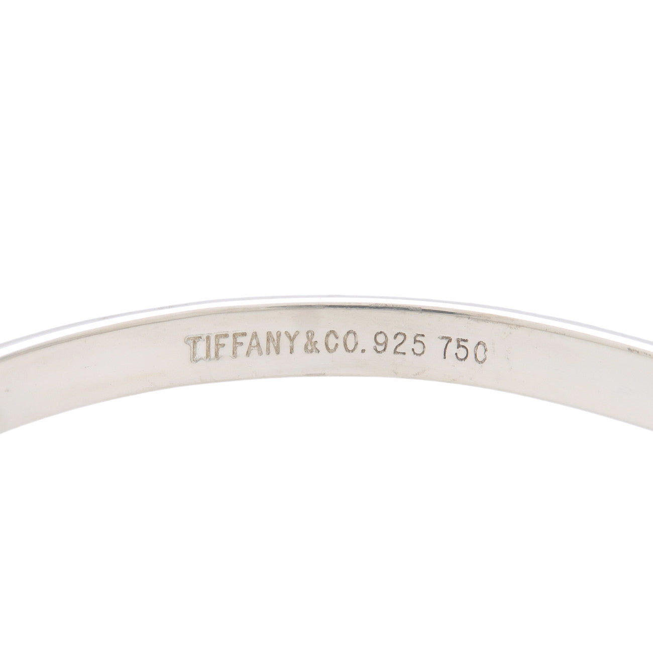 Tiffany&Co. Hook & Eye Bangle SV925 K18YG Silver Yellow Gold