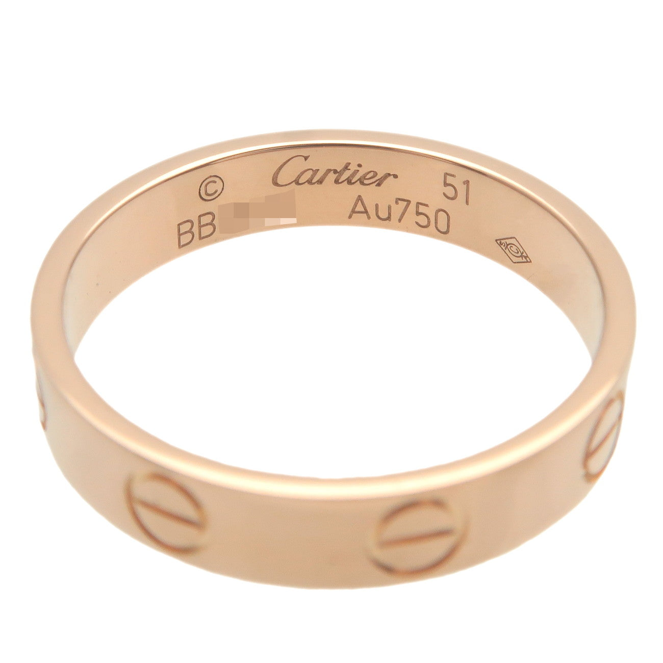 Cartier Mini Love Ring K18PG 750PG Rose Gold #51 US5.5-6 EU51