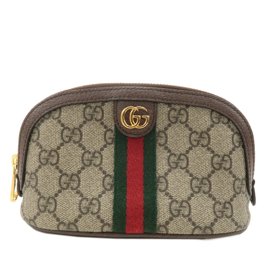 GUCCI-Ophidia-GG-Supreme-Leather-Cosmetic-Pouch-Beige-Brown-625550