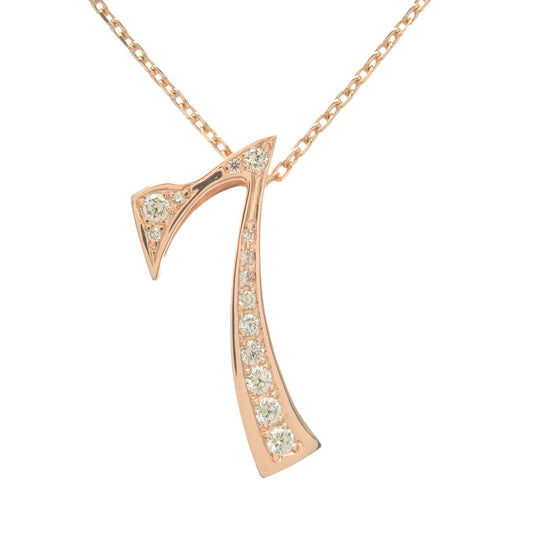 NOMBRE-Diamond-Necklace-No.7-0.31ct-K18-750PG-Rose-Gold