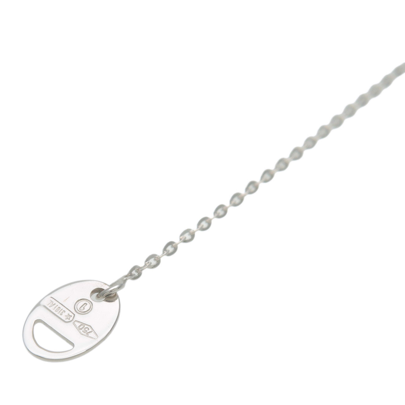 DAMIANI D Icon 1P Diamond Necklace K18WG 750WG White Gold Ceramic