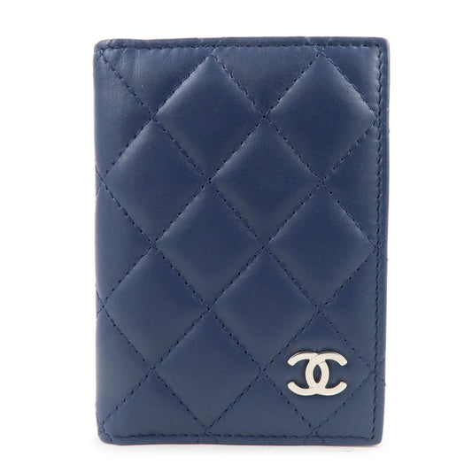 CHANEL-Timeless-Classic-Lamb-Skin-Pass-Case-Card-Case-Navy-A82369