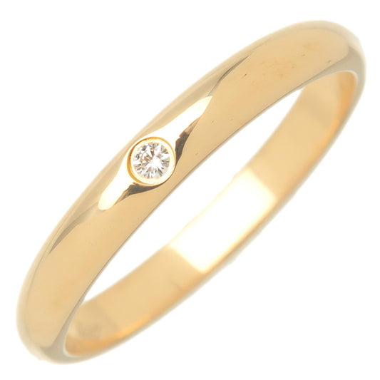 Cartier-1895-Wedding-Ring-1P-Diamond-K18-750YG-Yellow-Gold-#49-US5