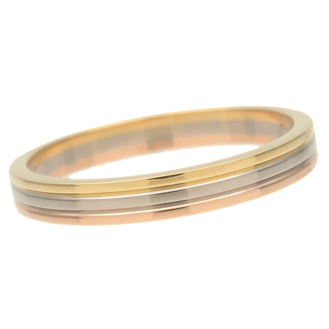 Cartier Vendome Three Color Ring K18 750YG/WG/PG #51 US5.5-6 EU51