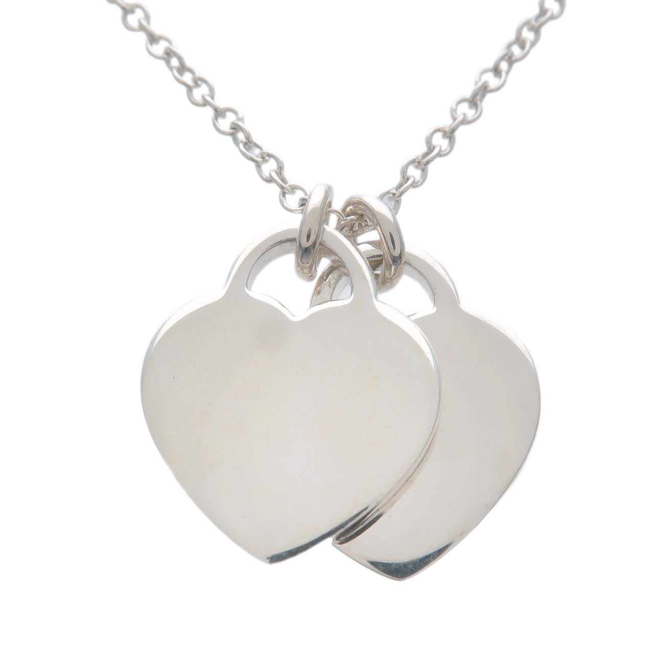 Tiffany&Co. Return to Tiffany Mini Double Heart Diamond Necklace