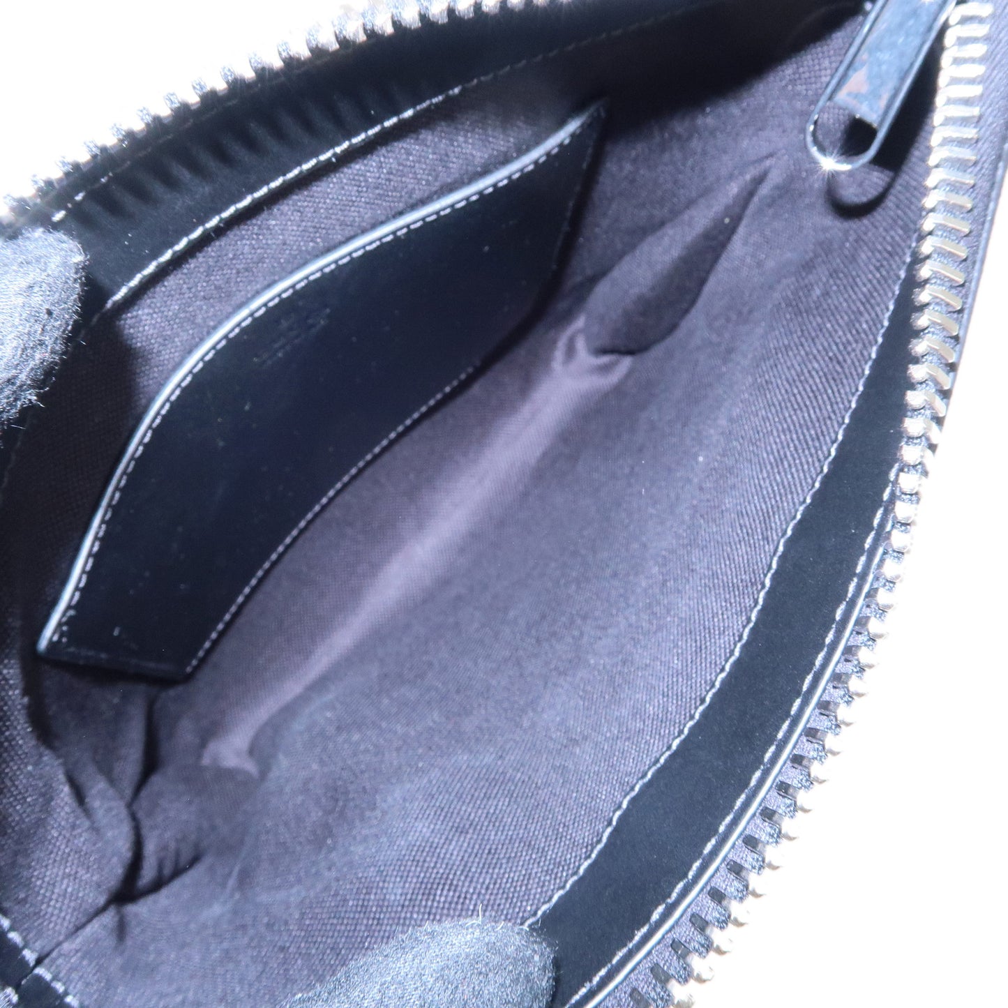 GUCCI GG Supreme Leather Small Messenger Shoulder Bag Black 523599