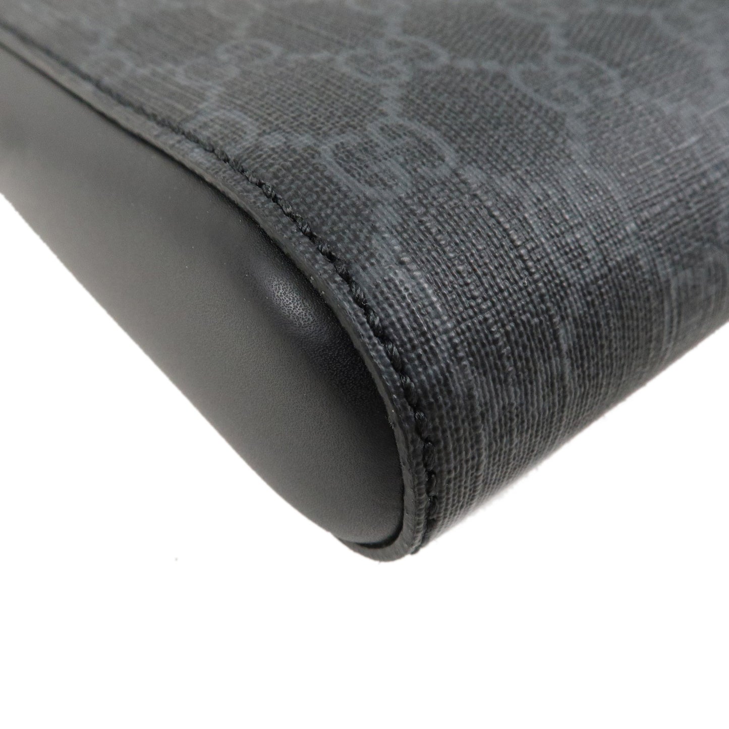 GUCCI GG Supreme Leather Small Messenger Shoulder Bag Black 523599