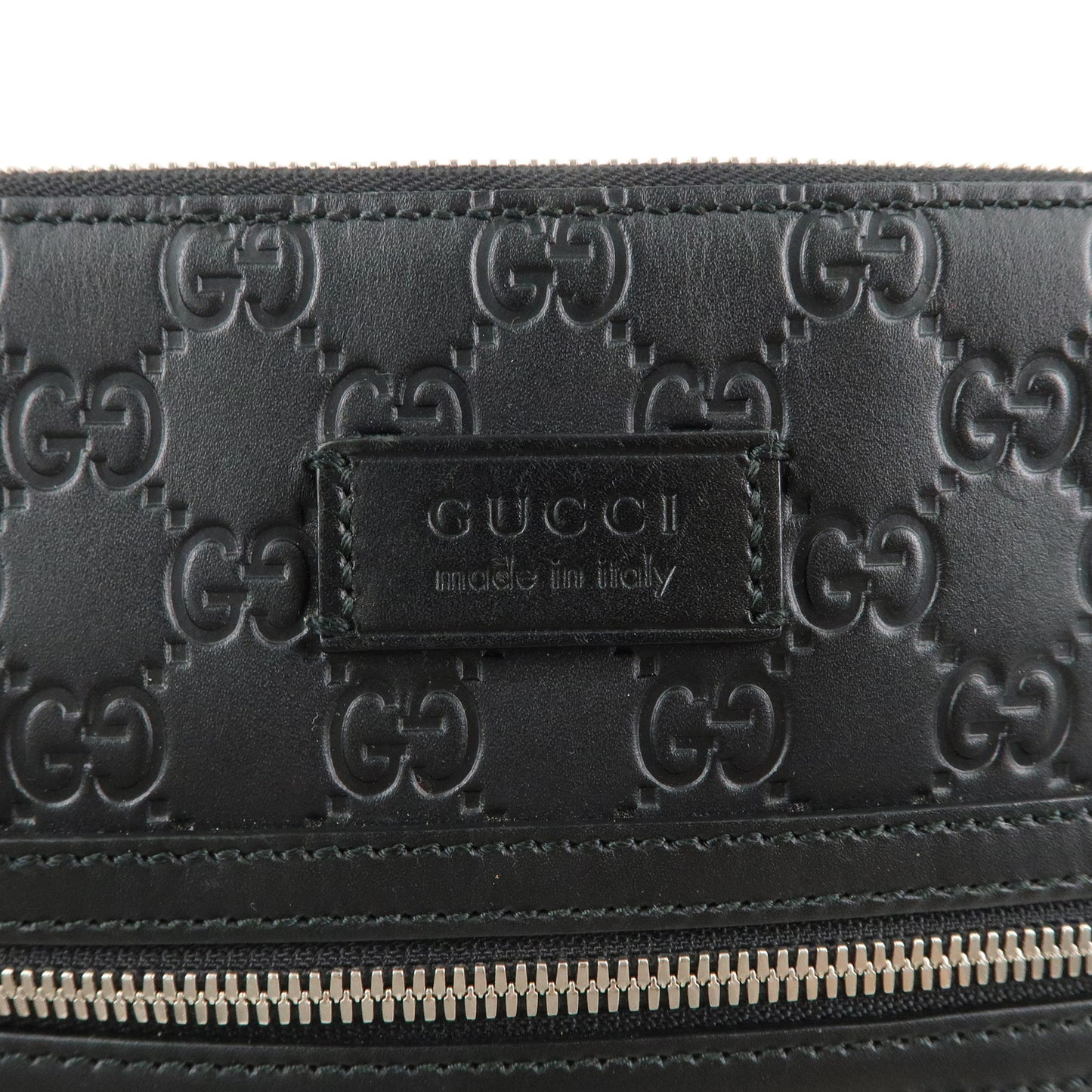 GUCCI Guccissima Messenger Bag Crossbody Bag Black 406410