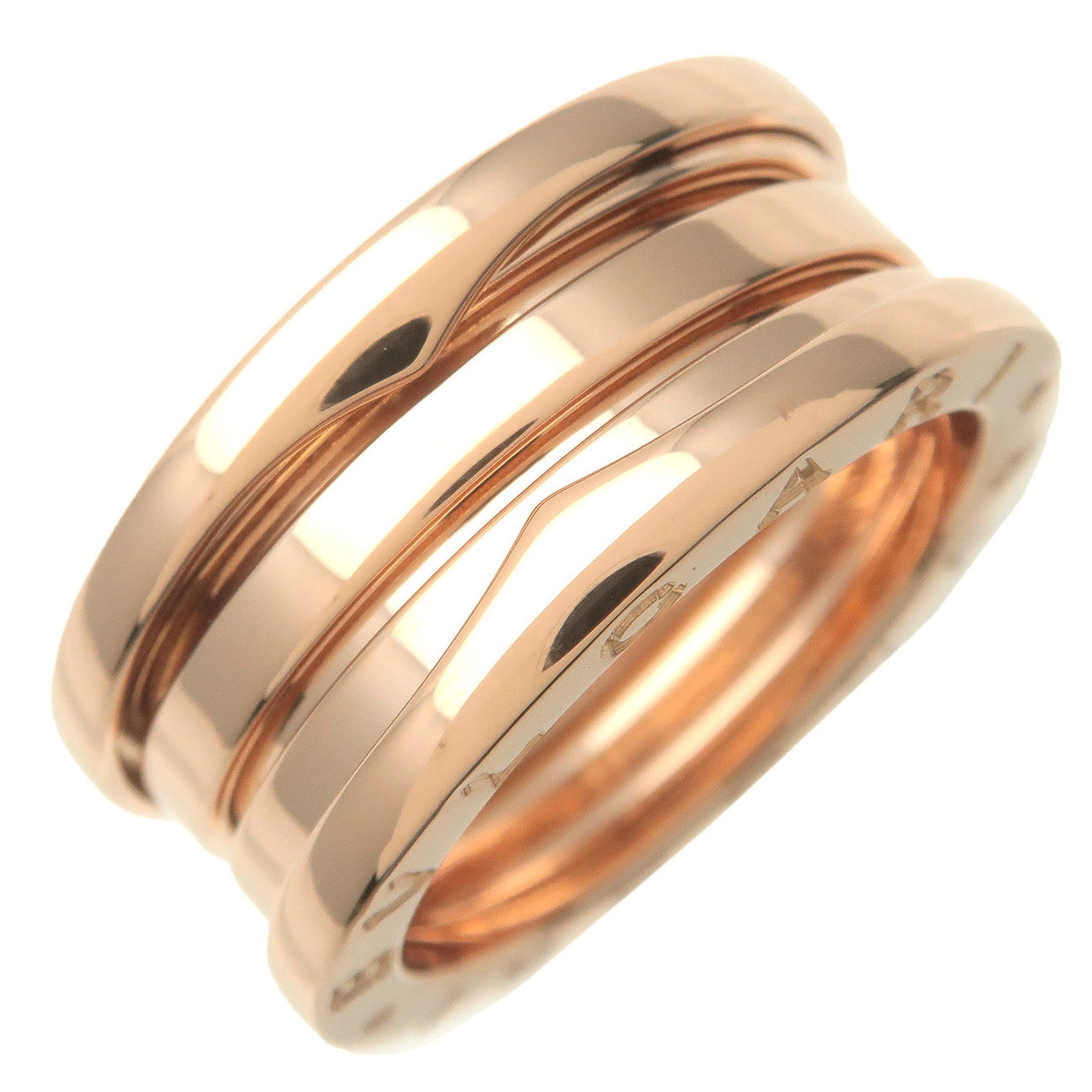 BVLGARI-B-zero1-Ring-3-Band-#53-K18PG-750PG-Rose-Gold-US6.5-EU53