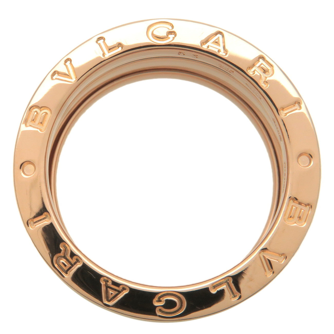 BVLGARI B-zero1 Ring 3 Band #53 K18PG 750PG Rose Gold US6.5 EU53