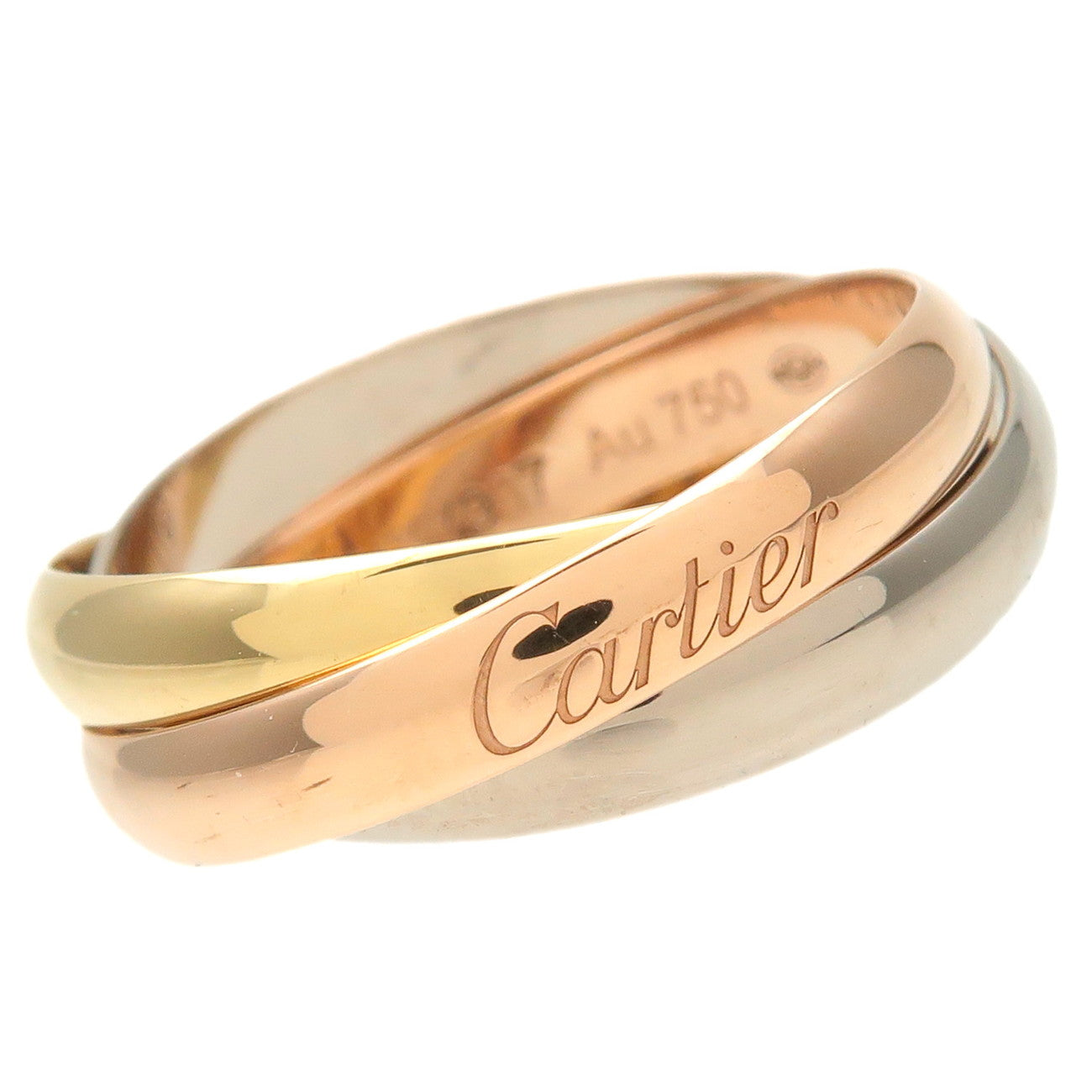 Cartier Trinity Ring SM K18 750YG/WG/PG #47 US4-4.5 EU47 HK9.5